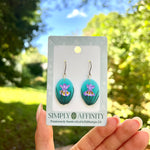 Oval Iris Earrings