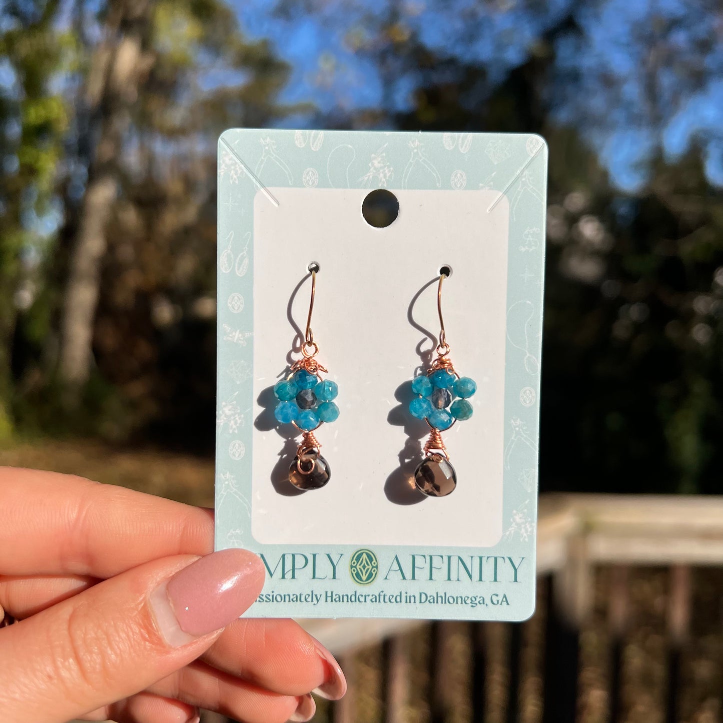 Floral Gemstone Earrings
