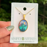 Starry Blue Ridge Mountain Necklace
