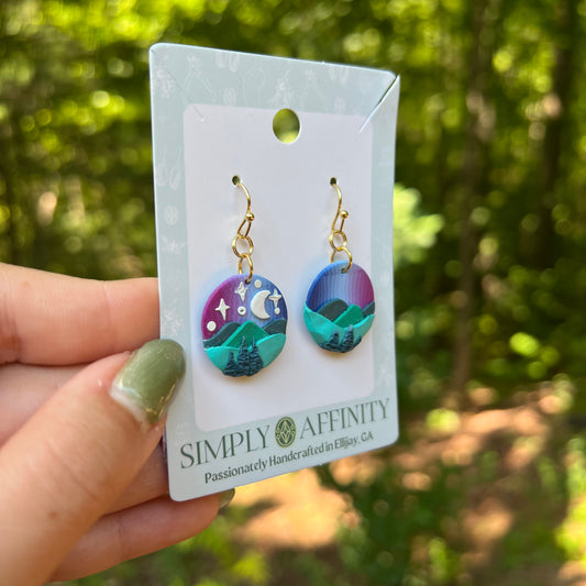 Starry Blue Ridge Mountain Earrings