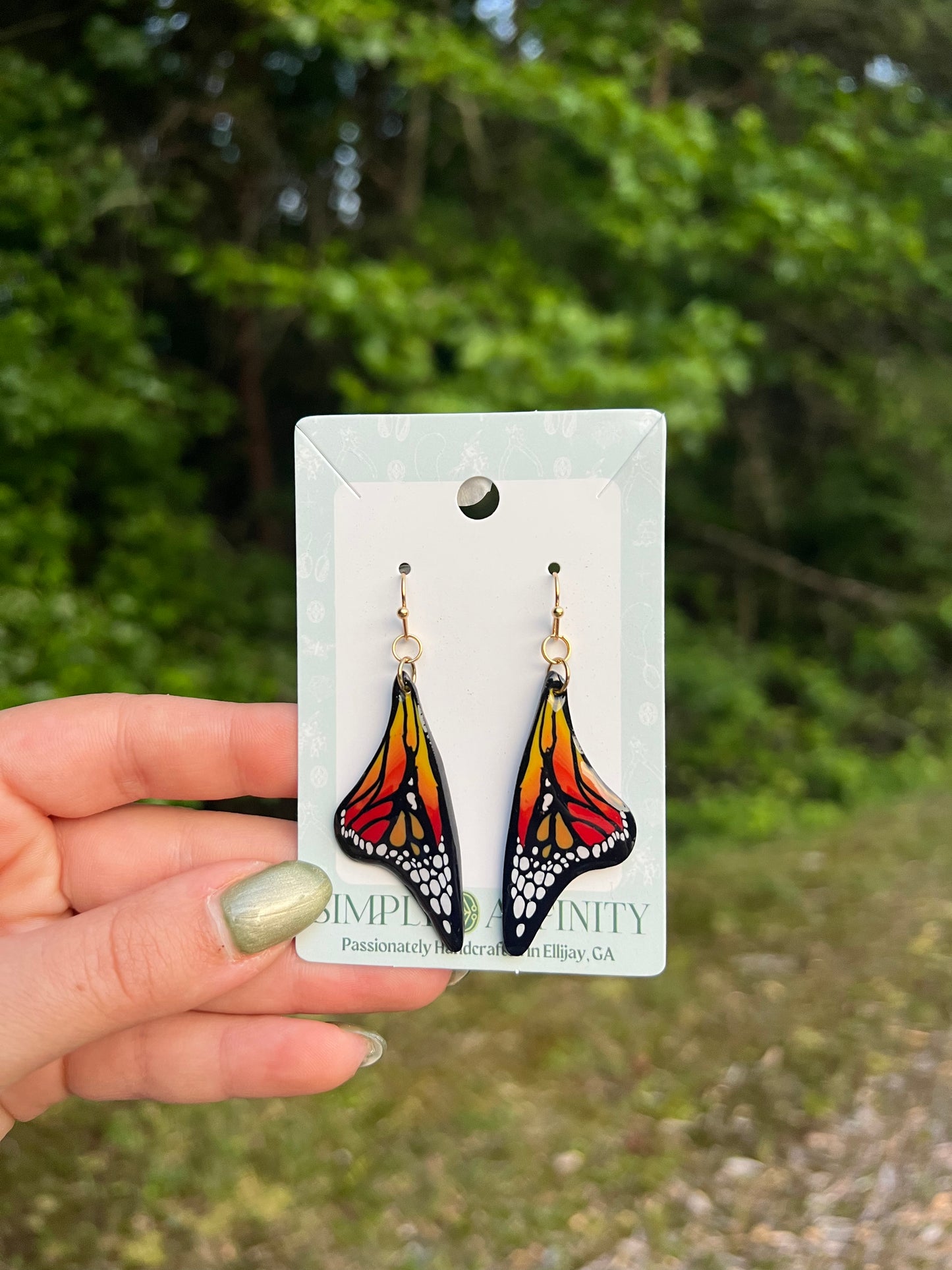 Monarch Butterfly Wing Earrings