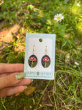 3-D Mushroom Earrings with Ferns