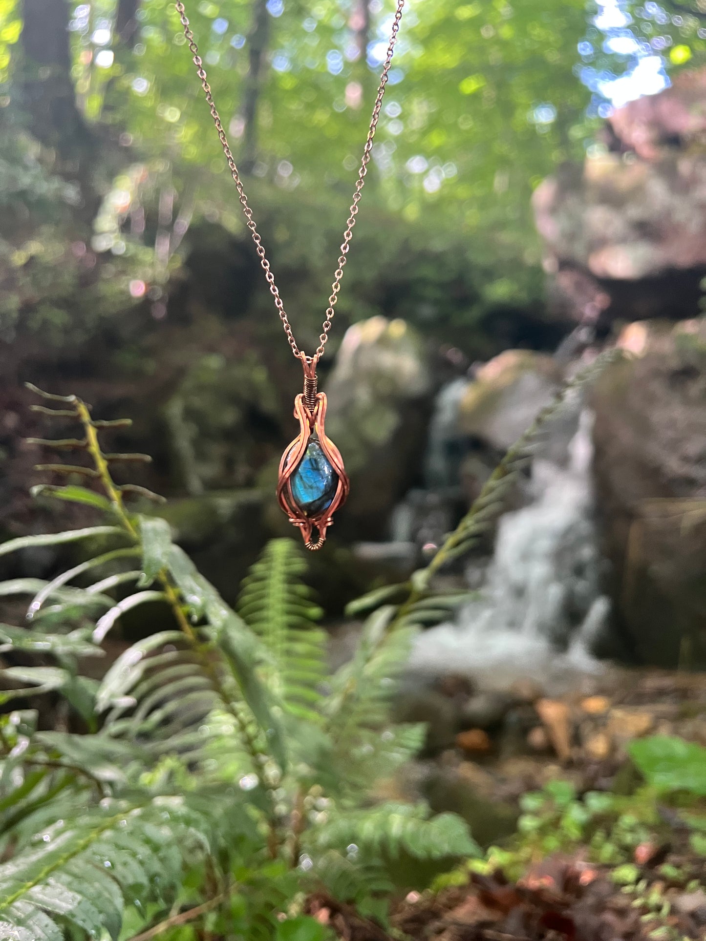 Ocean Tides - Wire-Wrapped Labradorite Necklace