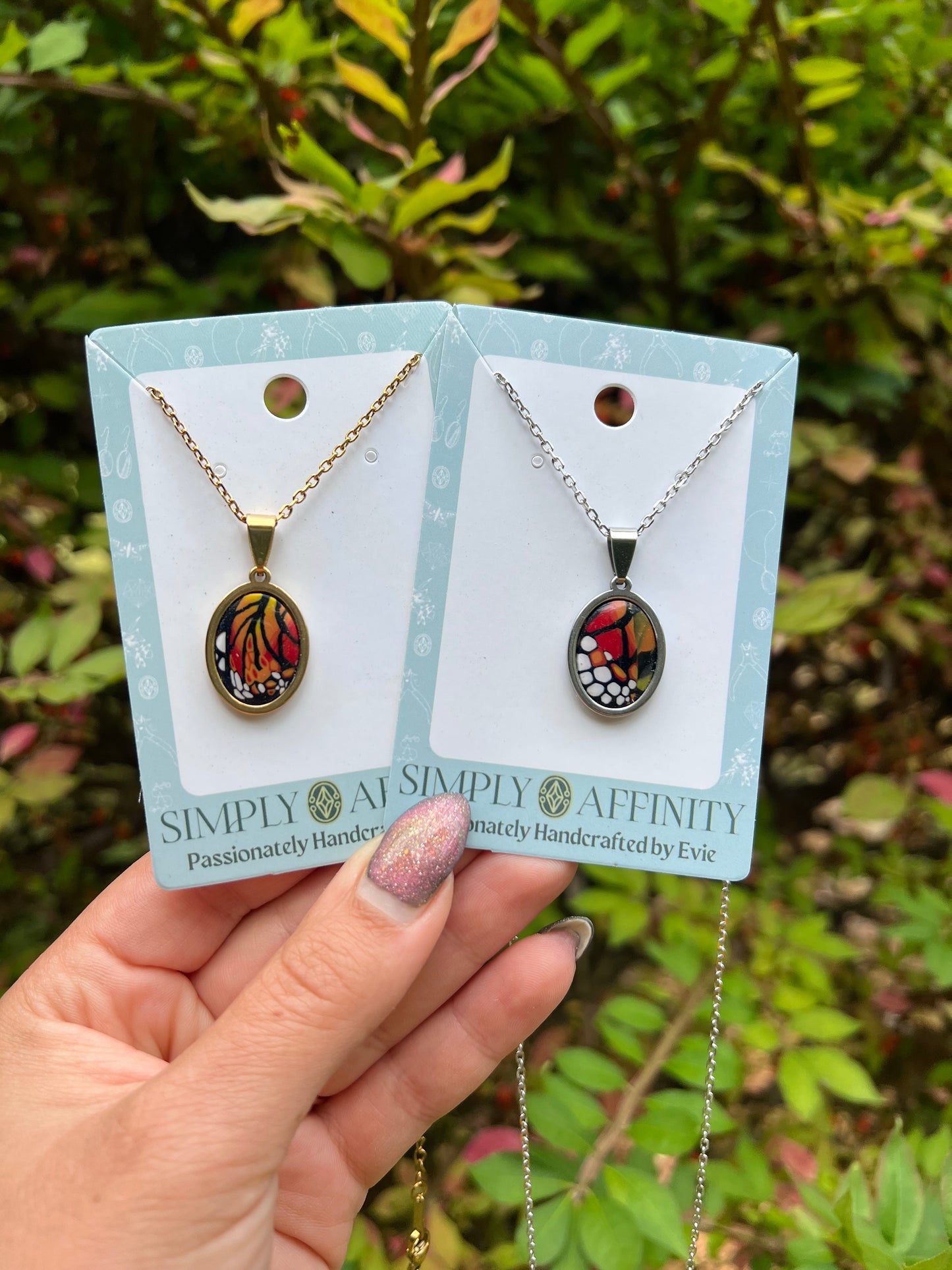 Monarch Butterfly Wing Necklace