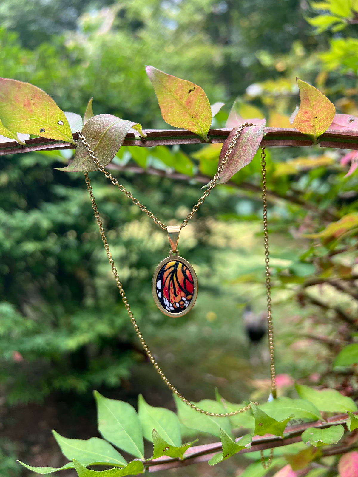 Monarch Butterfly Wing Necklace