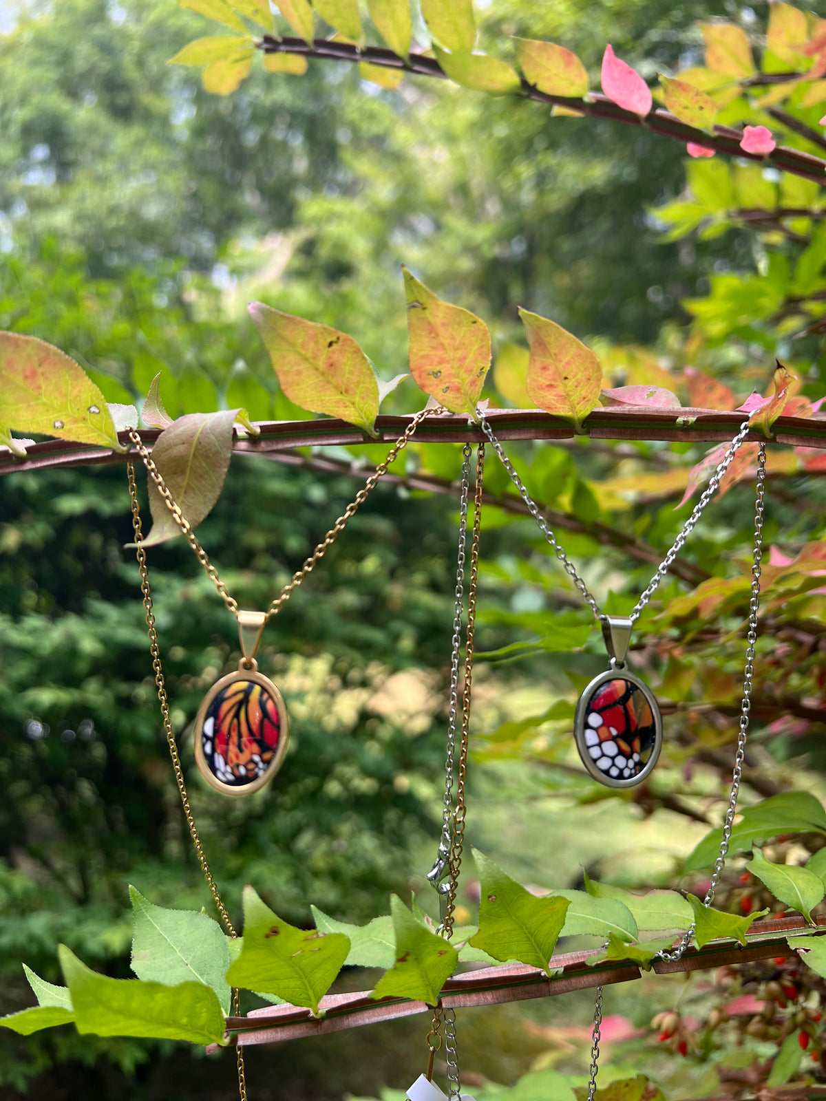 Monarch Butterfly Wing Necklace