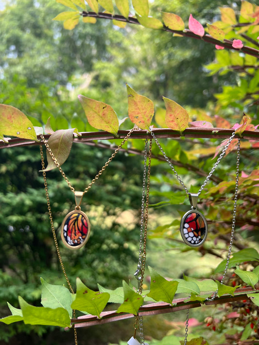 Monarch Butterfly Wing Necklace