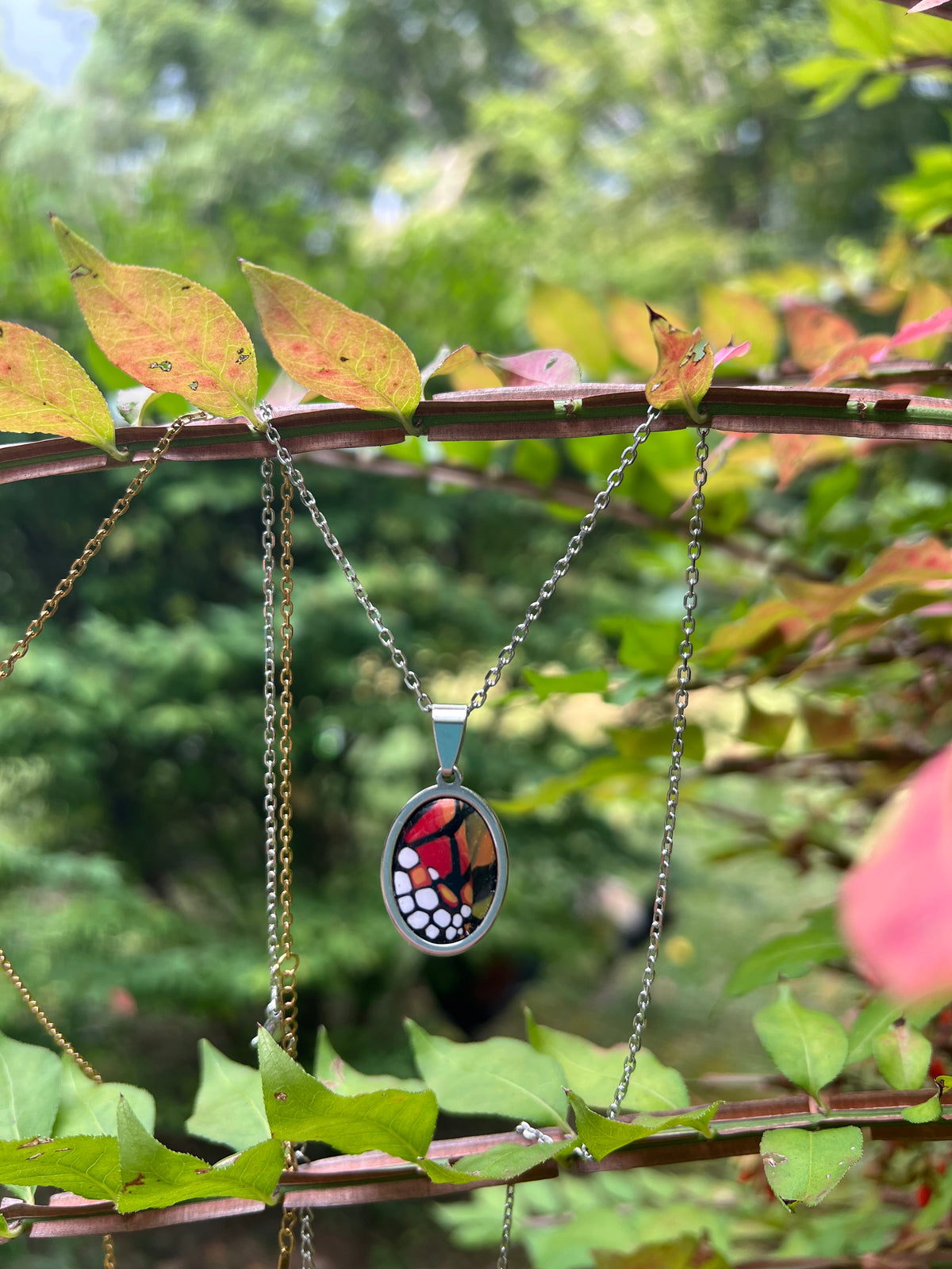Monarch Butterfly Wing Necklace