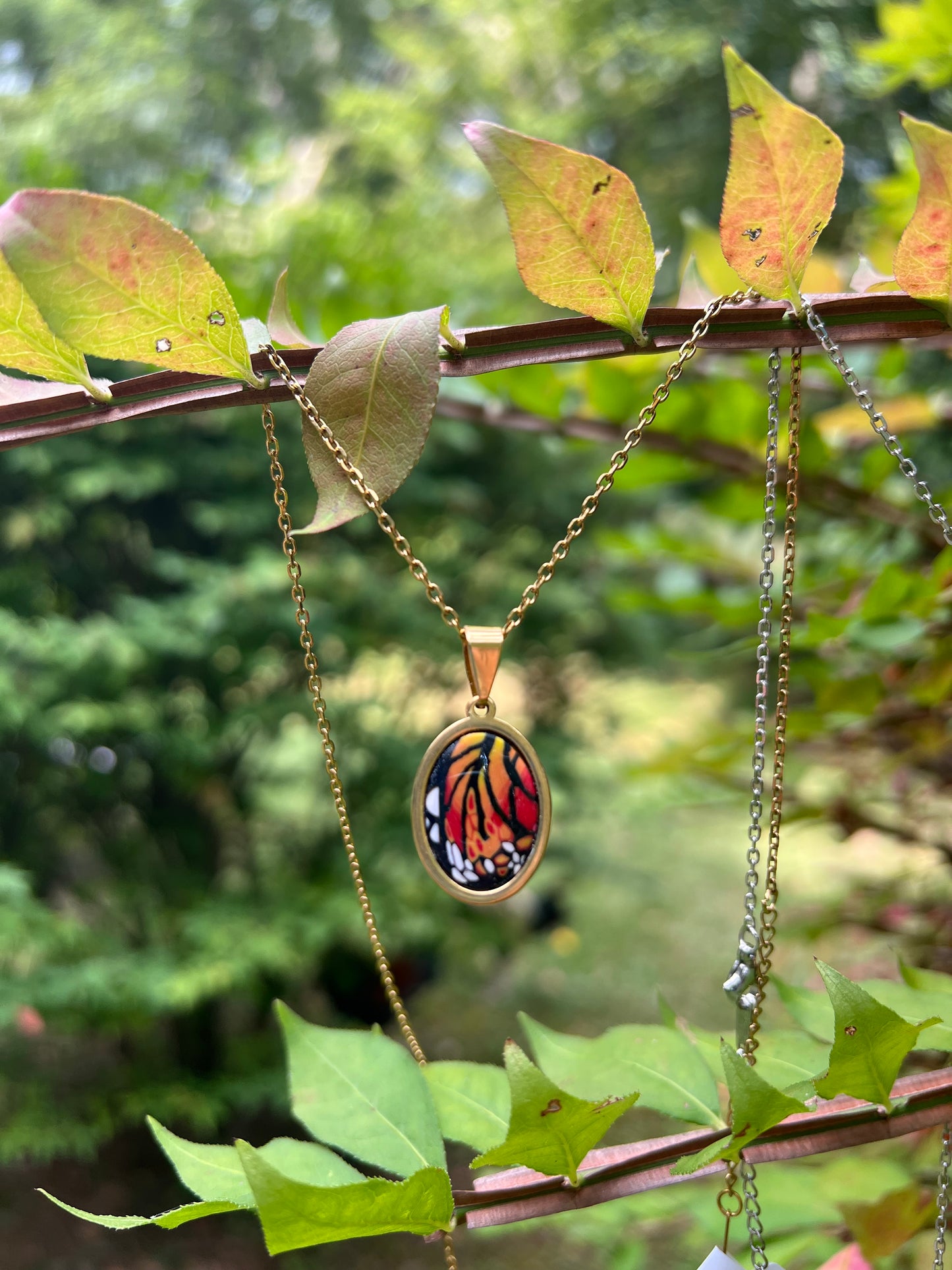Monarch Butterfly Wing Necklace