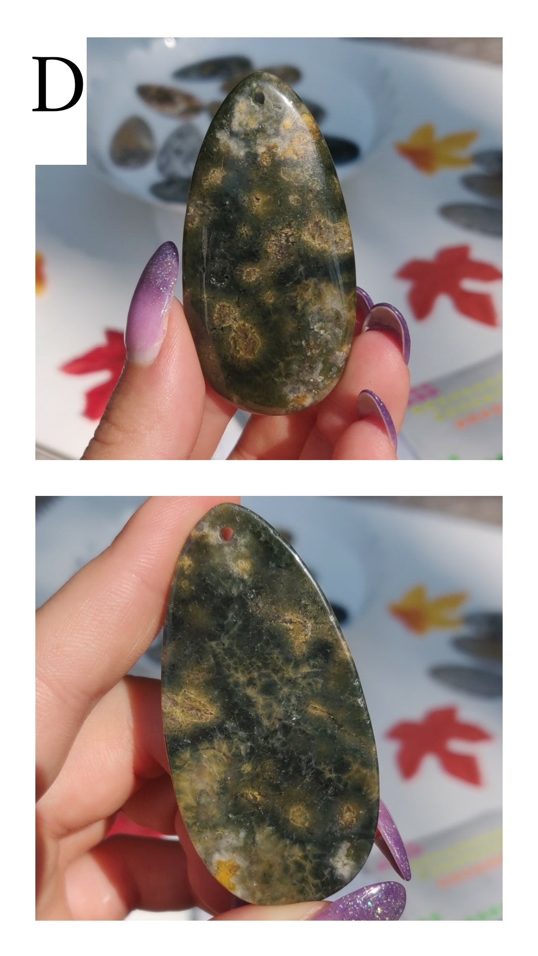 Ocean Jasper Cabochon (Top Drilled) - choose your favorite!