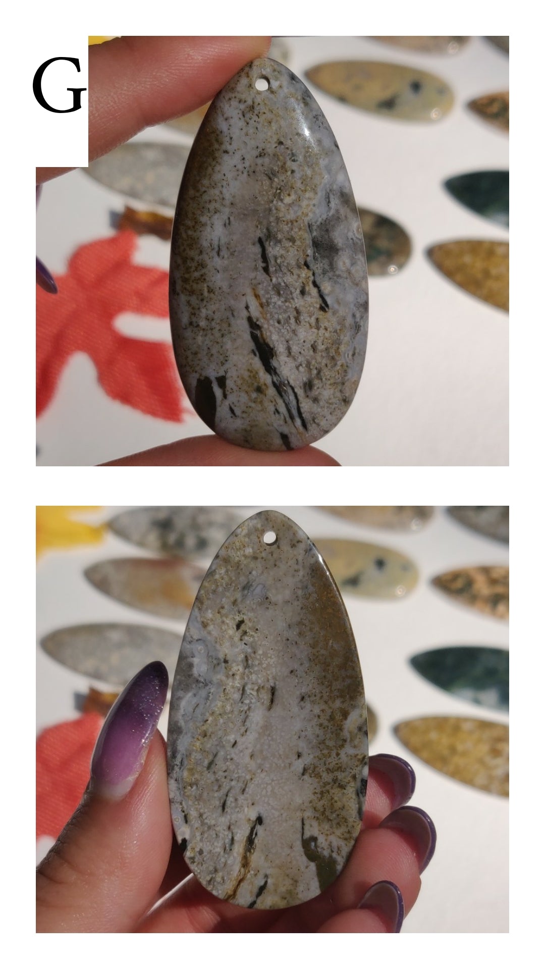 Ocean Jasper Cabochon (Top Drilled) - choose your favorite!