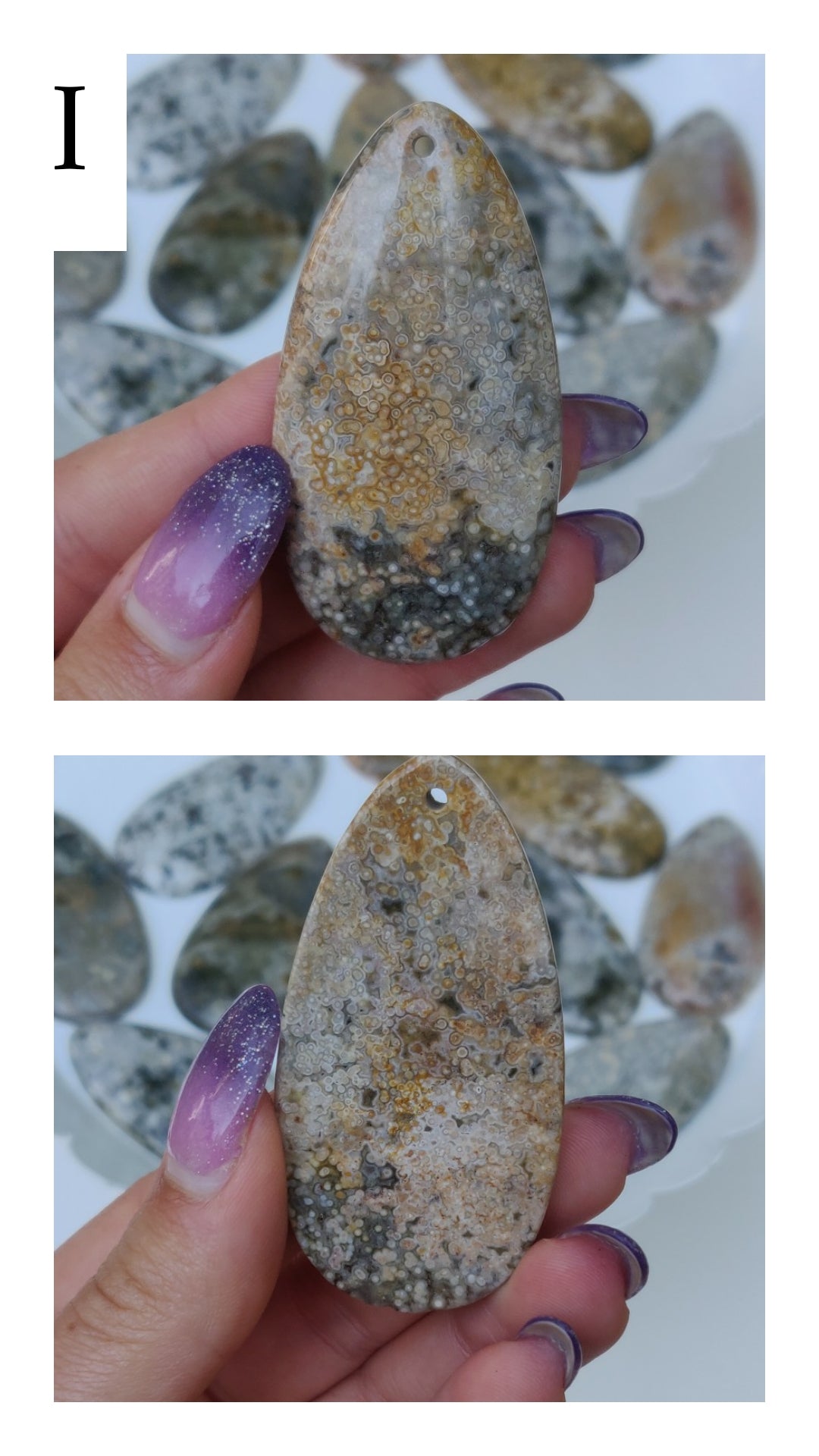 Ocean Jasper Cabochon (Top Drilled) - choose your favorite!