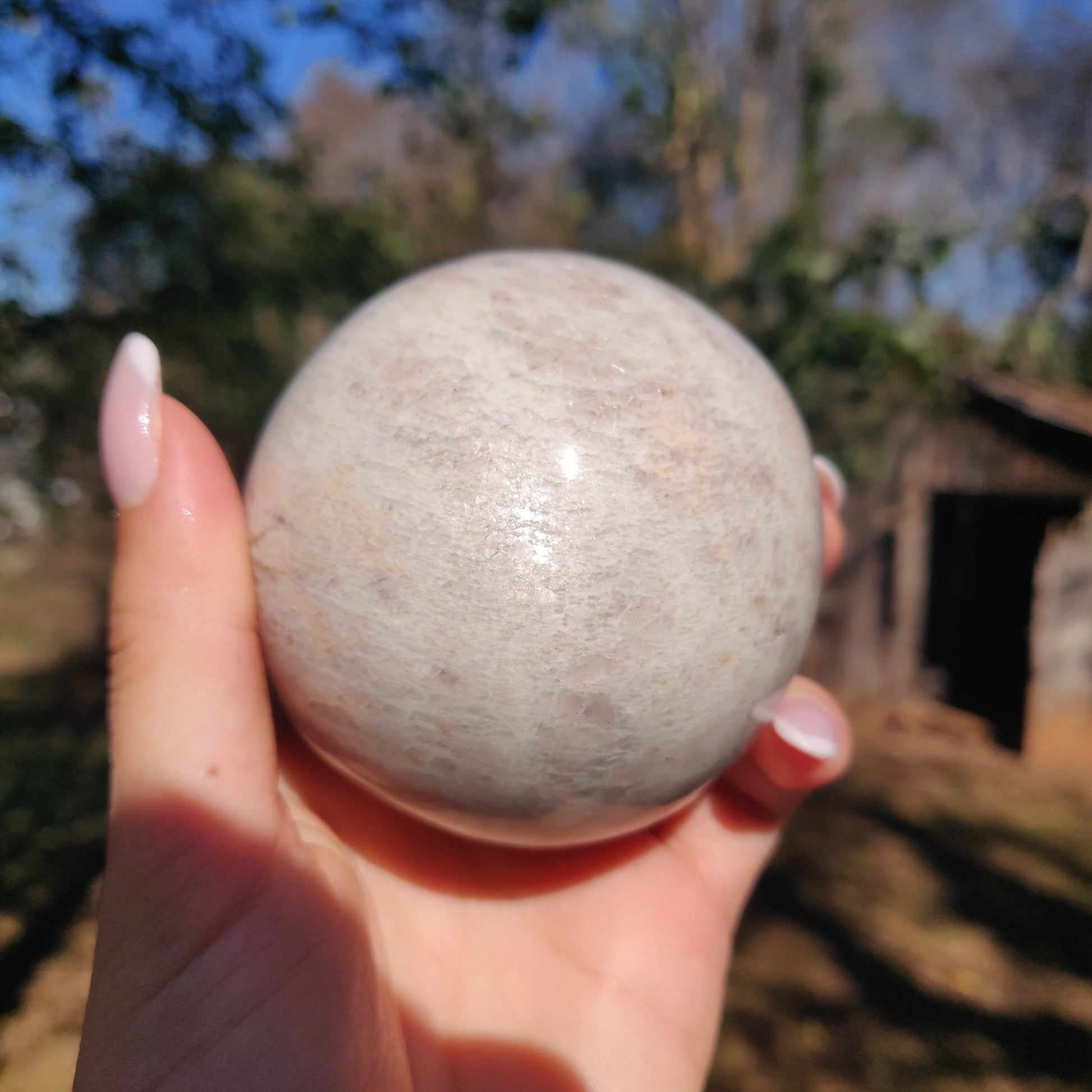 Peach Moonstone Sphere (#1S) - Simply Affinity