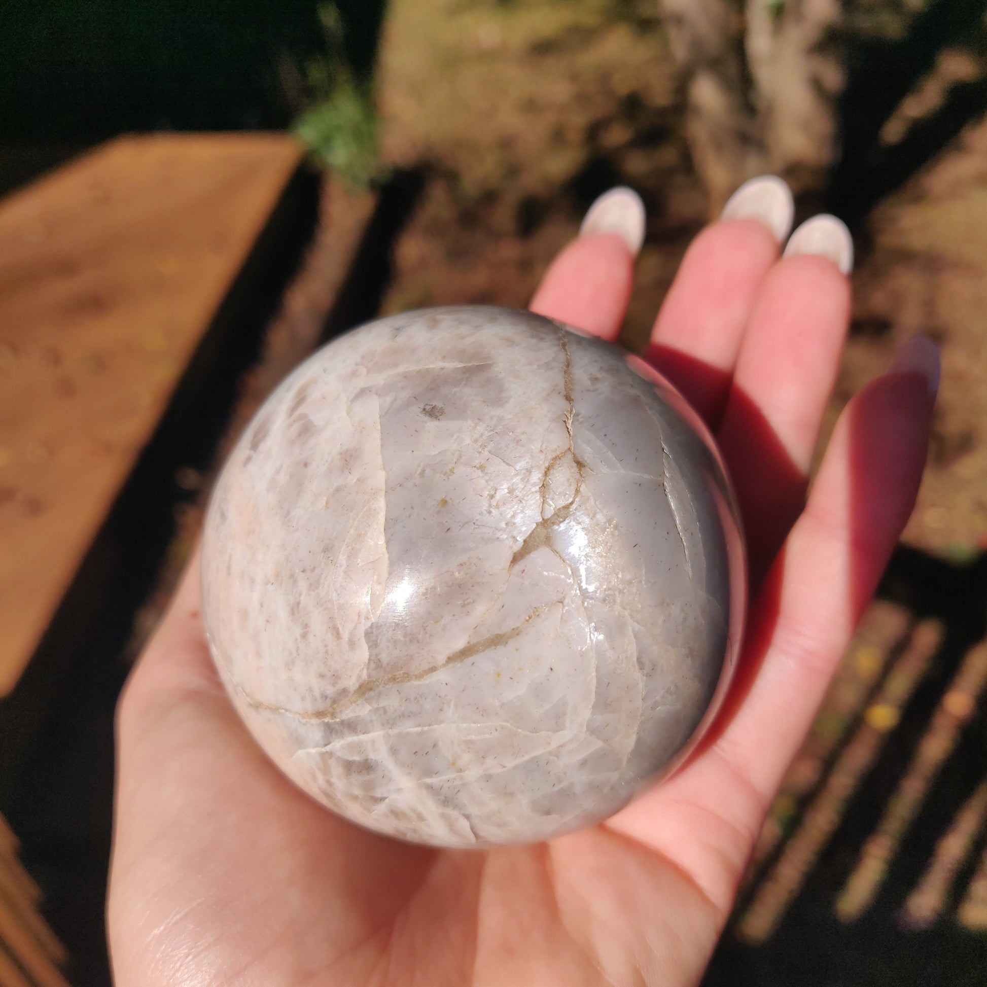 Peach Moonstone Sphere (#1S) - Simply Affinity