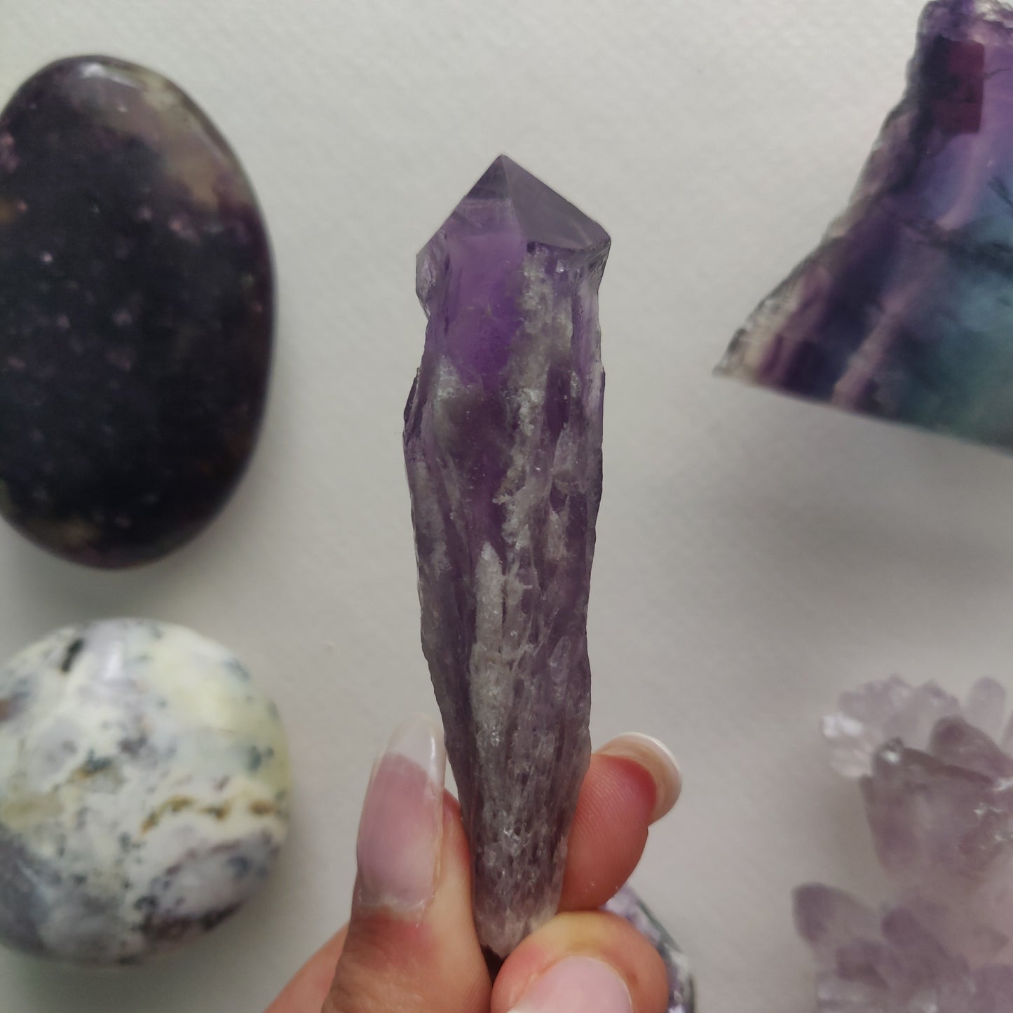 Bahia Amethyst Point, Amethyst Elestial Wand from Brazil (#11)
