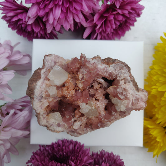 Pink Amethyst Geode with Fluorescent Calcite (#M3) - Simply Affinity