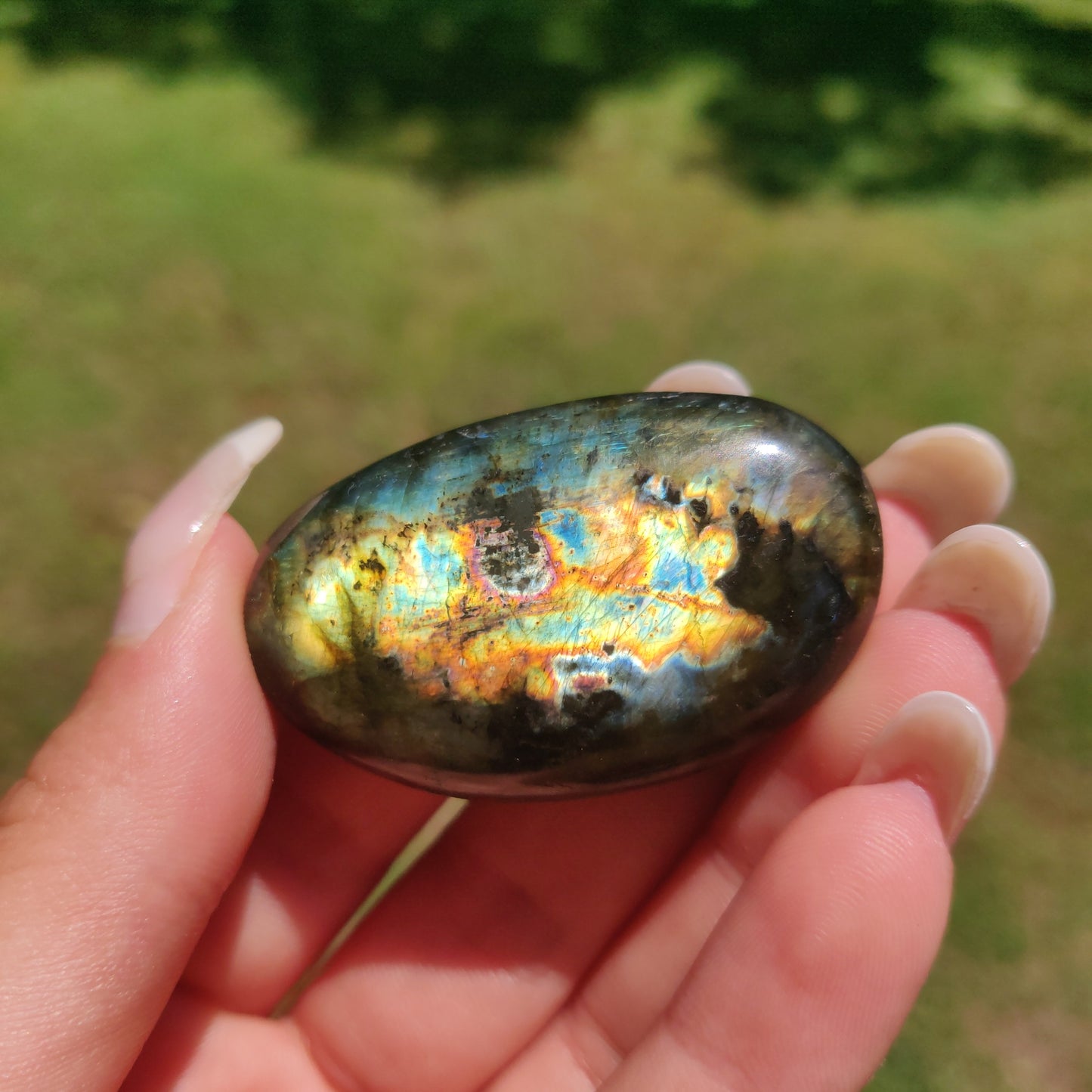 Labradorite Palm Stone (#284) - Simply Affinity