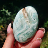 Blue Aragonite Palm Stone (#19) - Simply Affinity