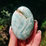 Blue Aragonite Palm Stone (#19) - Simply Affinity