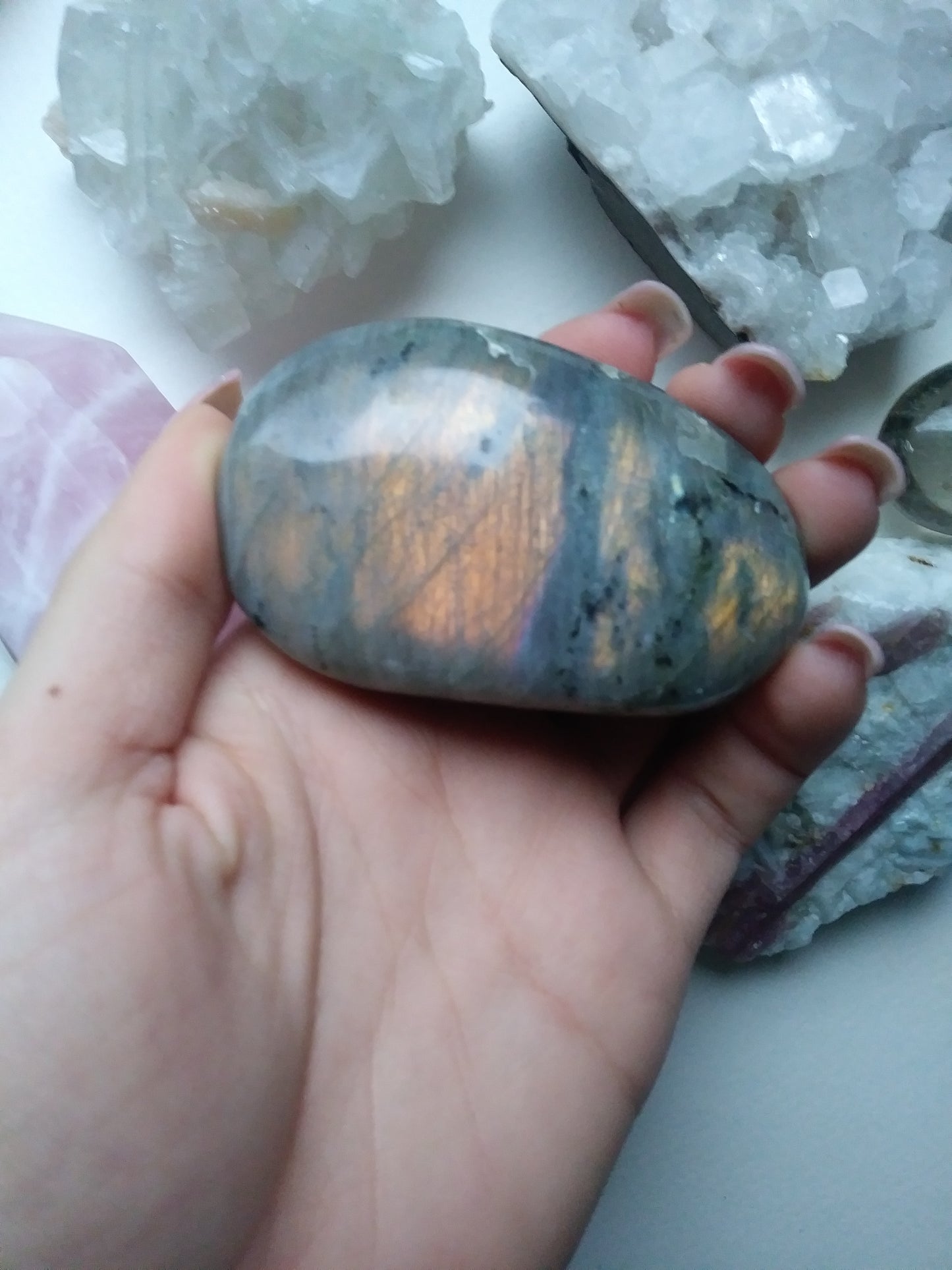 Labradorite Palm Stone (#70)
