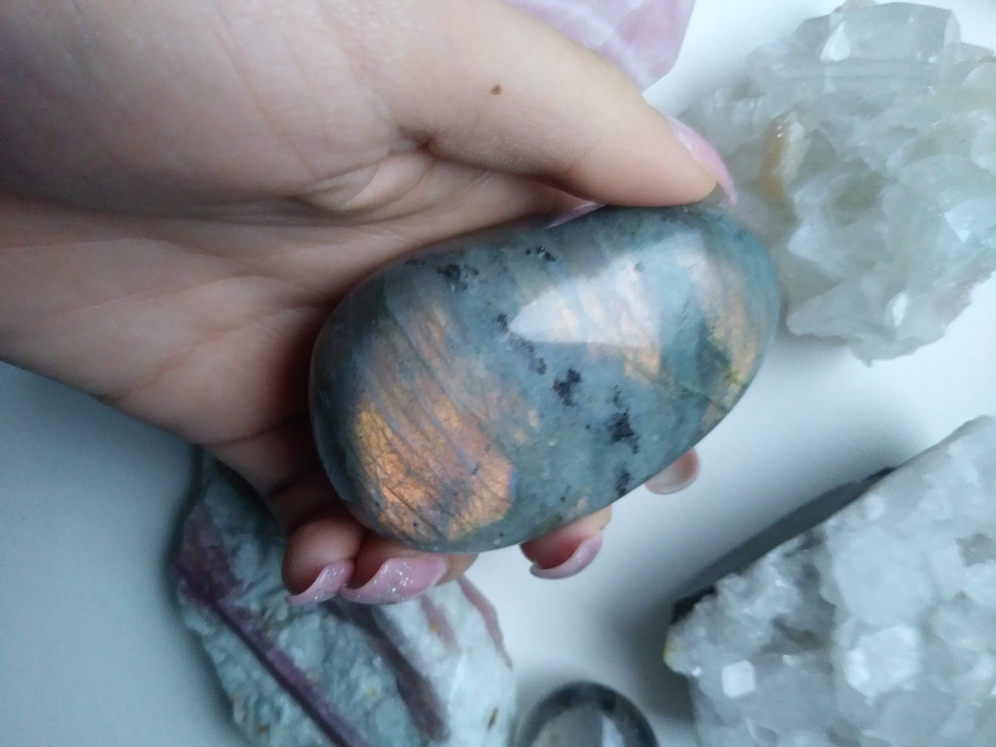 Labradorite Palm Stone (#70)