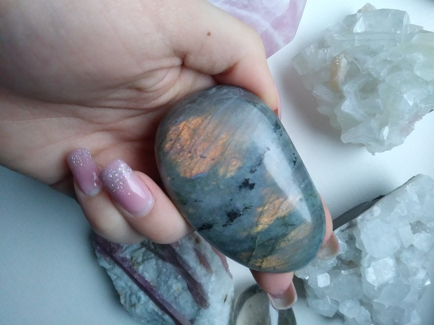 Labradorite Palm Stone (#70)