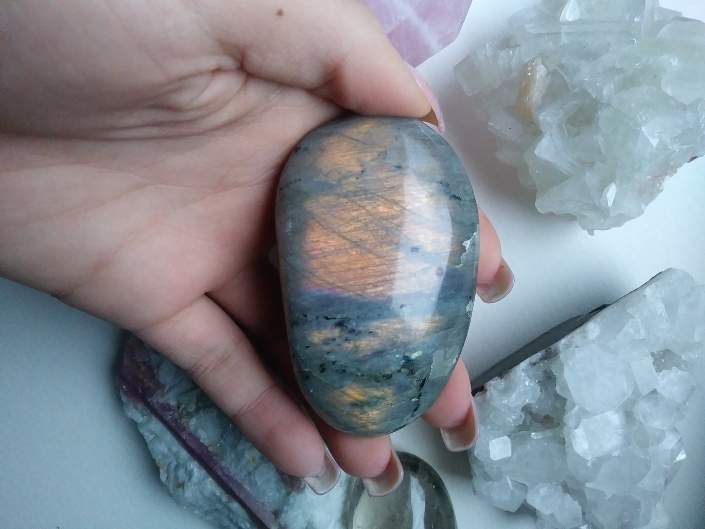 Labradorite Palm Stone (#70)