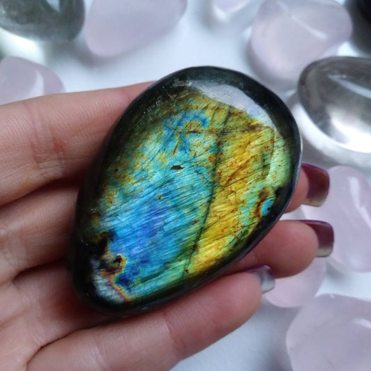 Labradorite Palm Stone (#94)