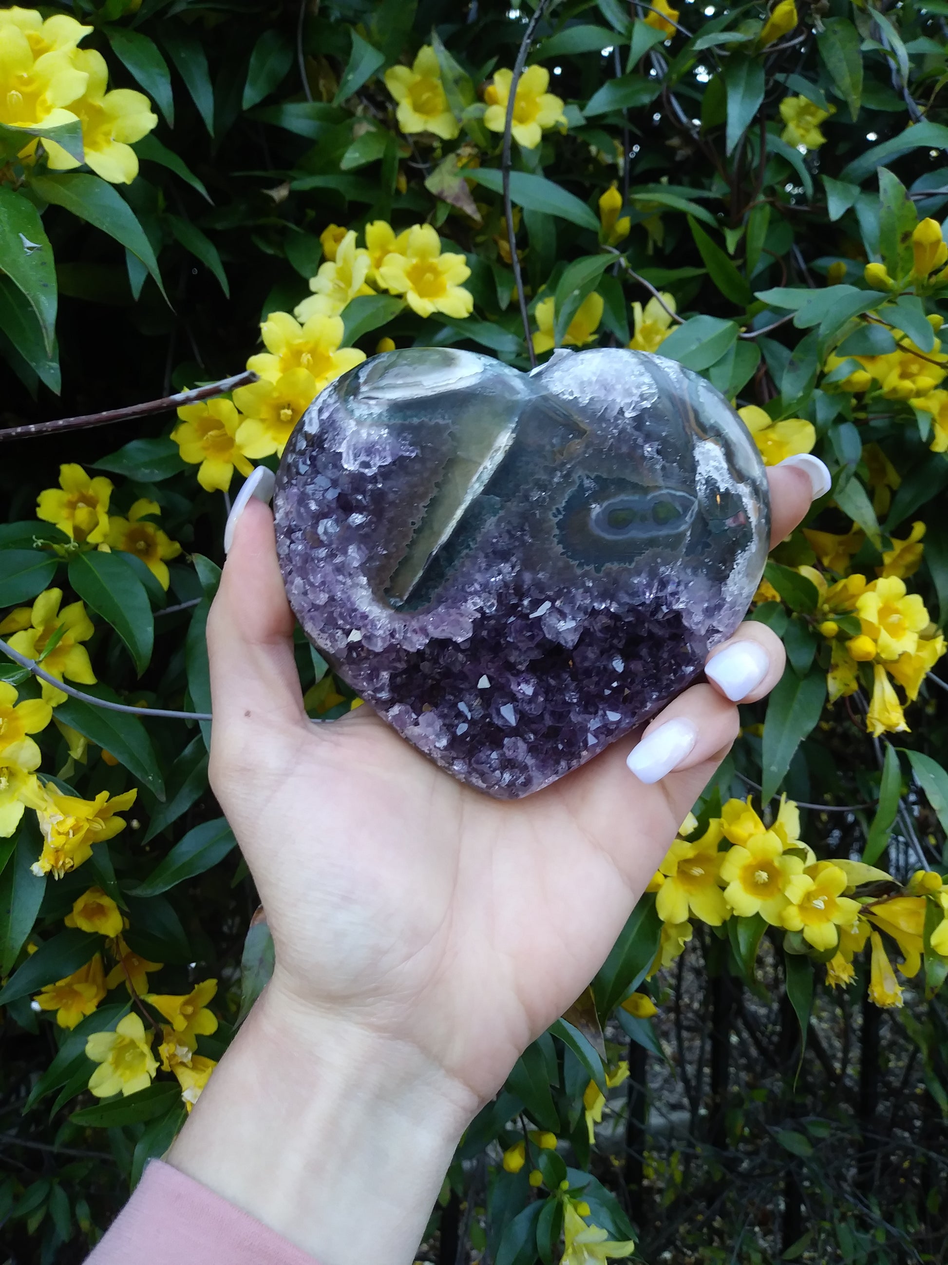 Amethyst Geode & Agate Heart (#16) - Simply Affinity