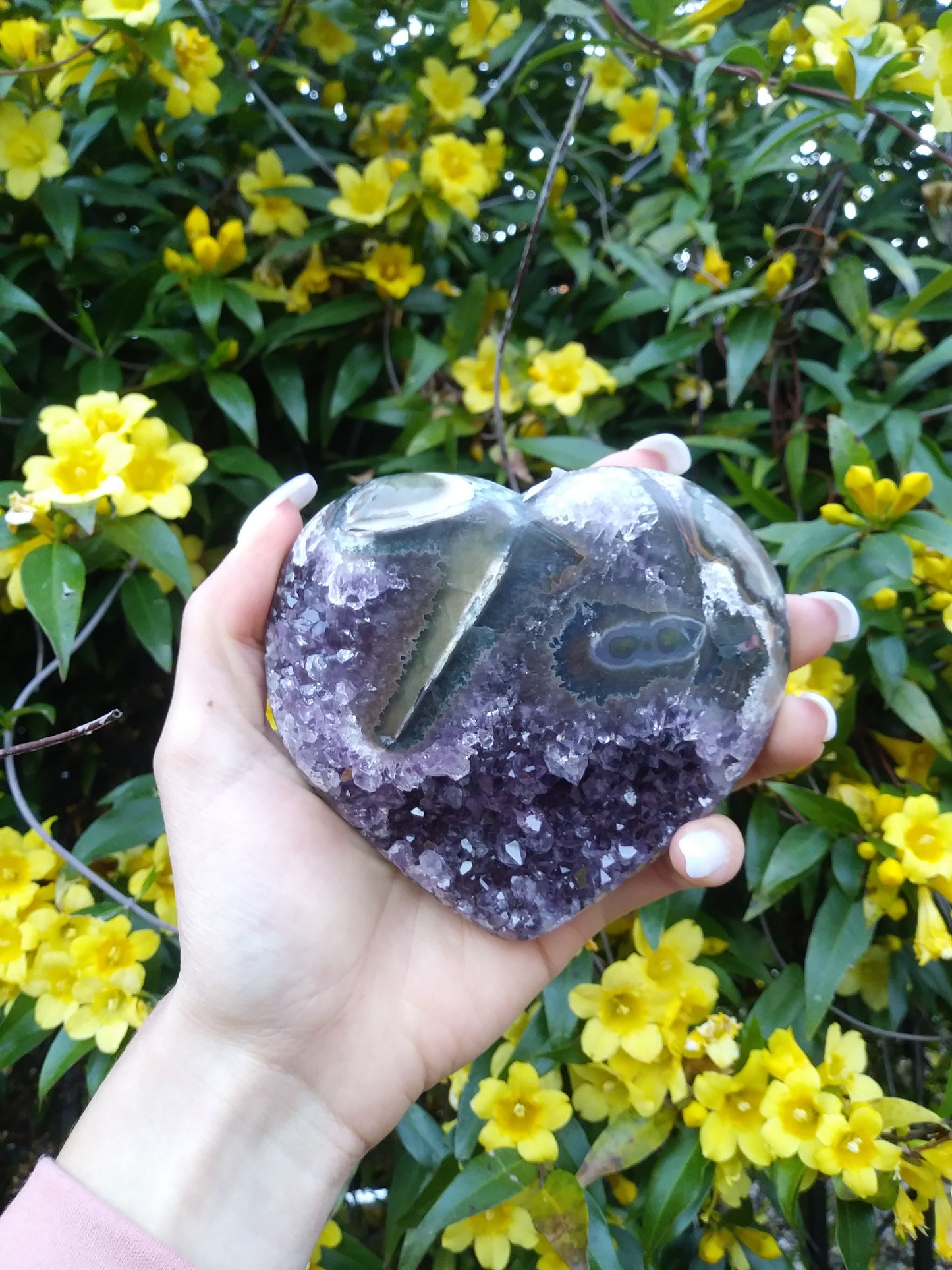 Amethyst Geode & Agate Heart (#16) - Simply Affinity