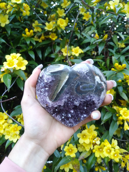 Amethyst Geode & Agate Heart (#16) - Simply Affinity