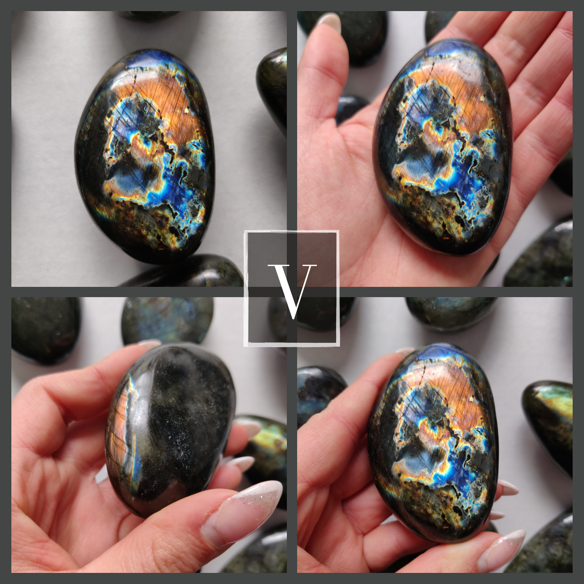 Choose your Labradorite Palm Stone (R-Z) - Simply Affinity