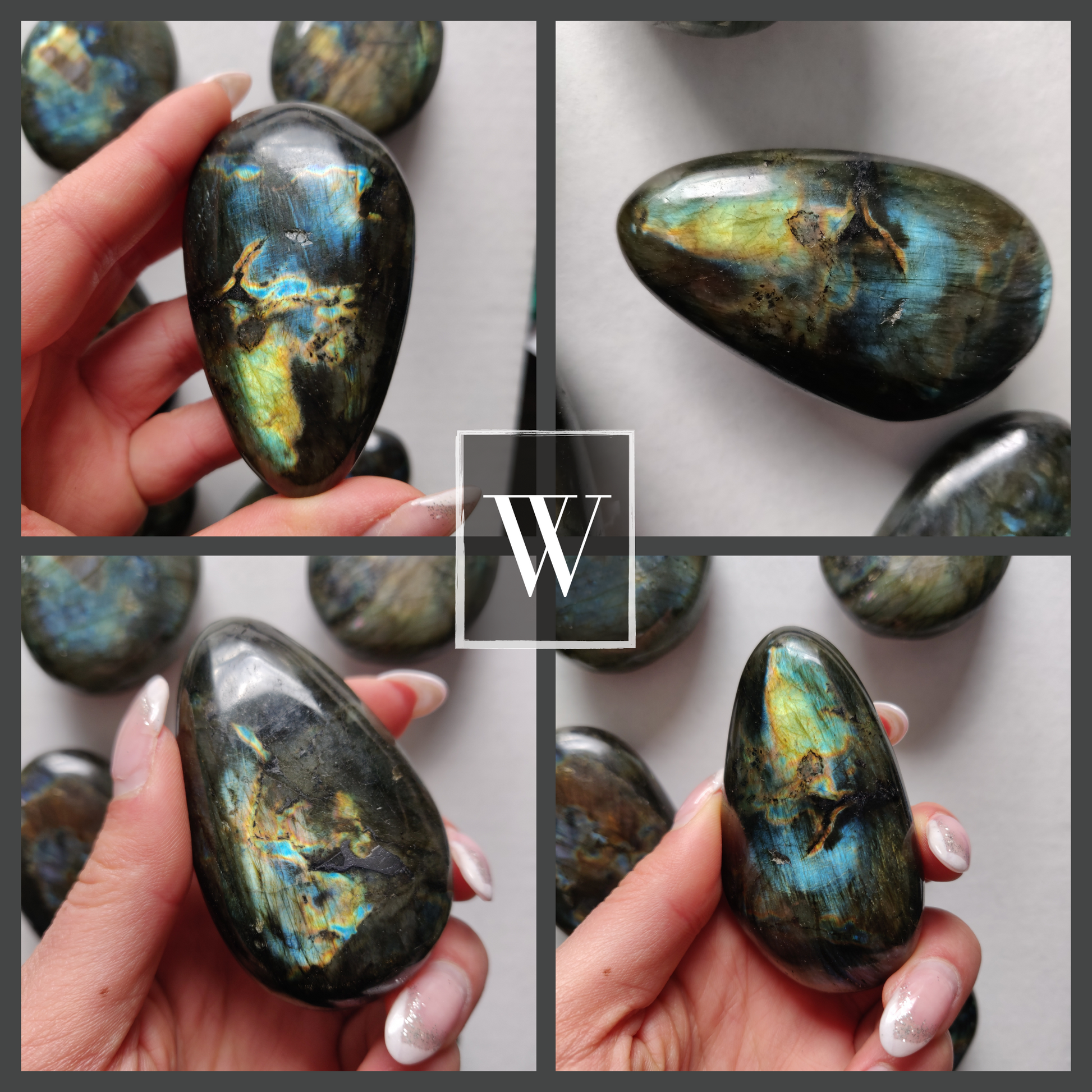 Choose your Labradorite Palm Stone (R-Z) - Simply Affinity
