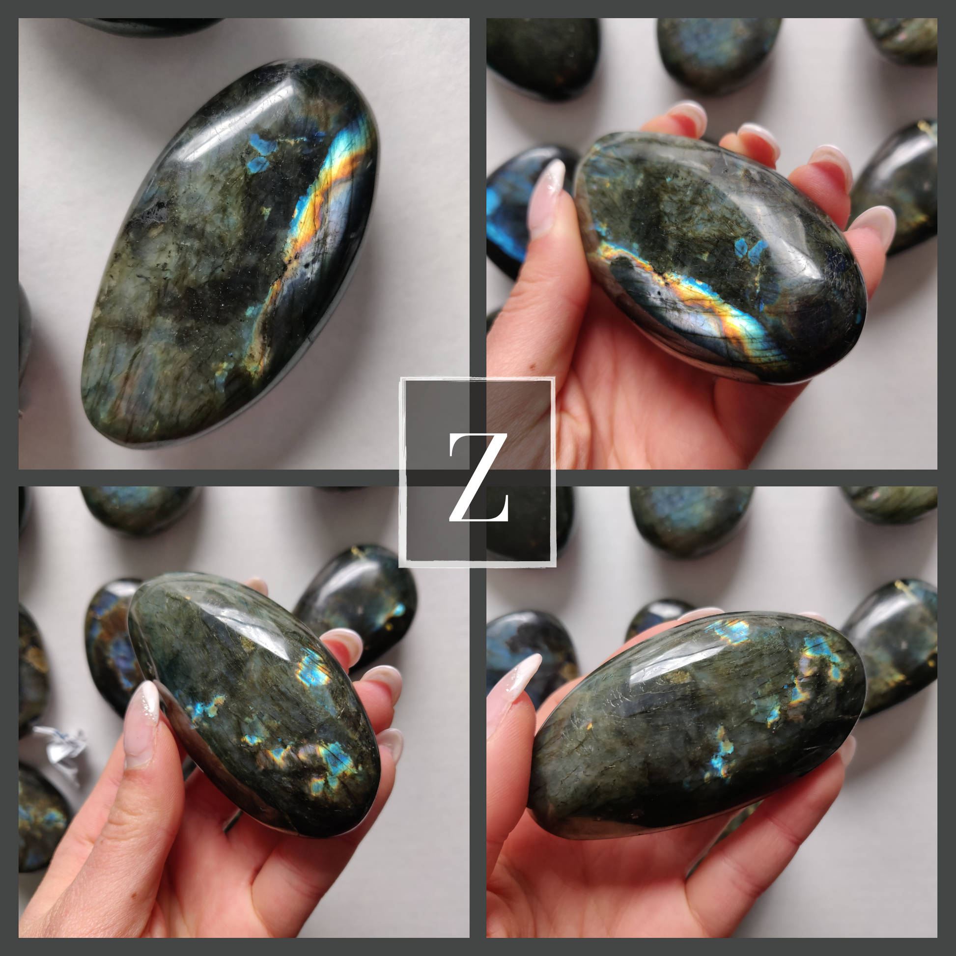Choose your Labradorite Palm Stone (R-Z) - Simply Affinity