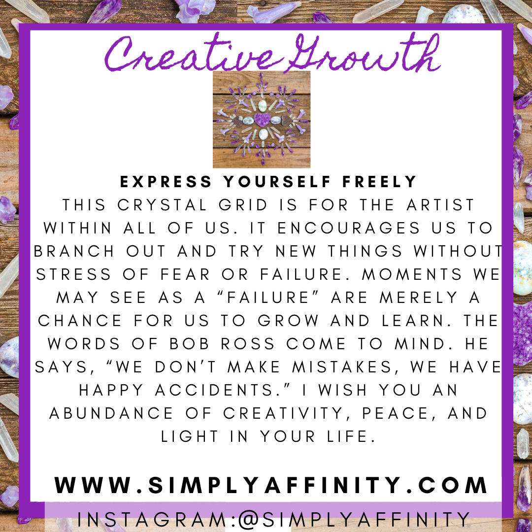 8x8 Crystal Grid Art Prints - Simply Affinity