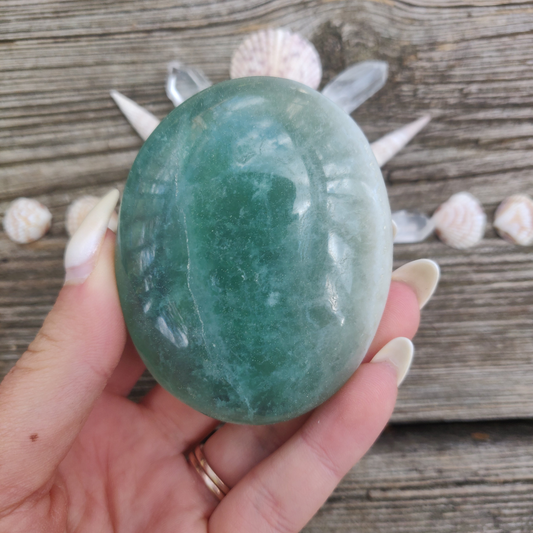 Fluorite Palm Stone (#6)