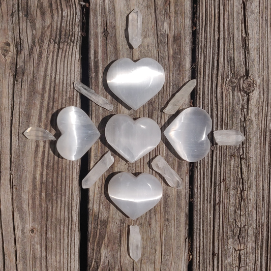 One Selenite Heart
