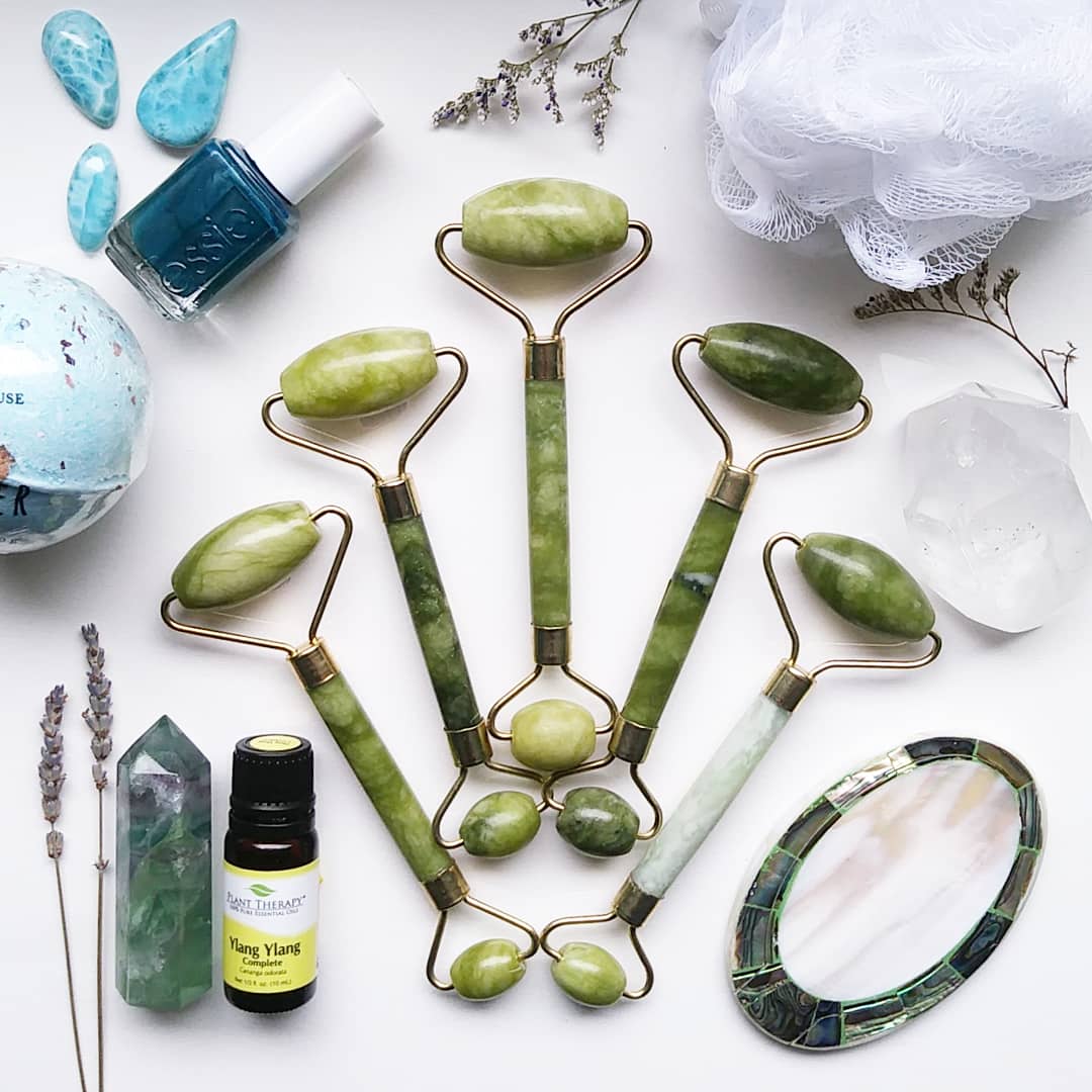Green Jade Facial Massage Roller from Simply Affinity