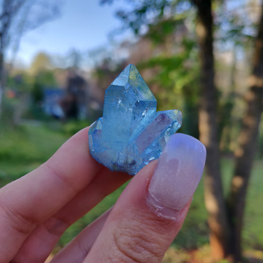 Arkansas Aqua Aura Quartz Point (#9) - Simply Affinity