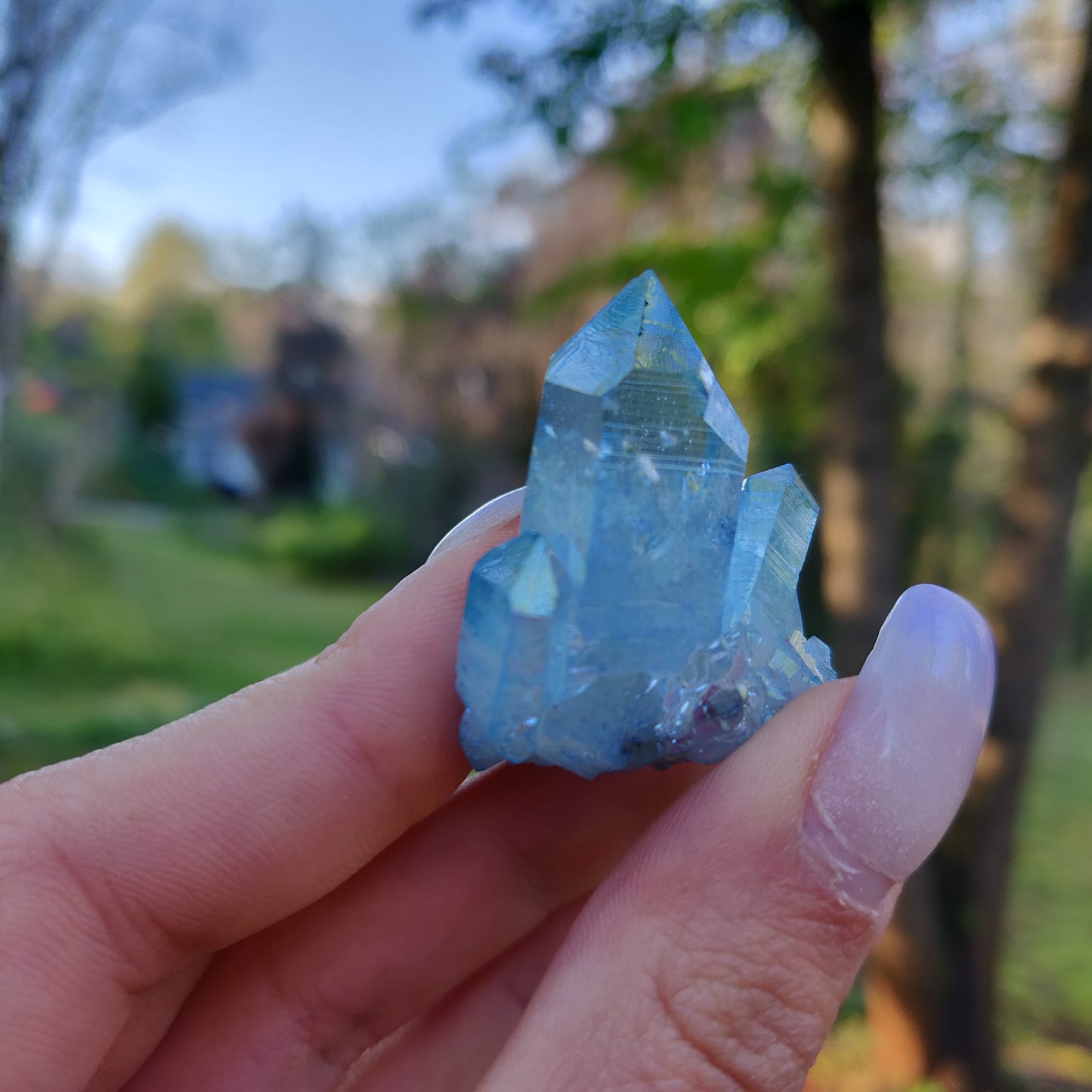 Arkansas Aqua Aura Quartz Point (#9) - Simply Affinity