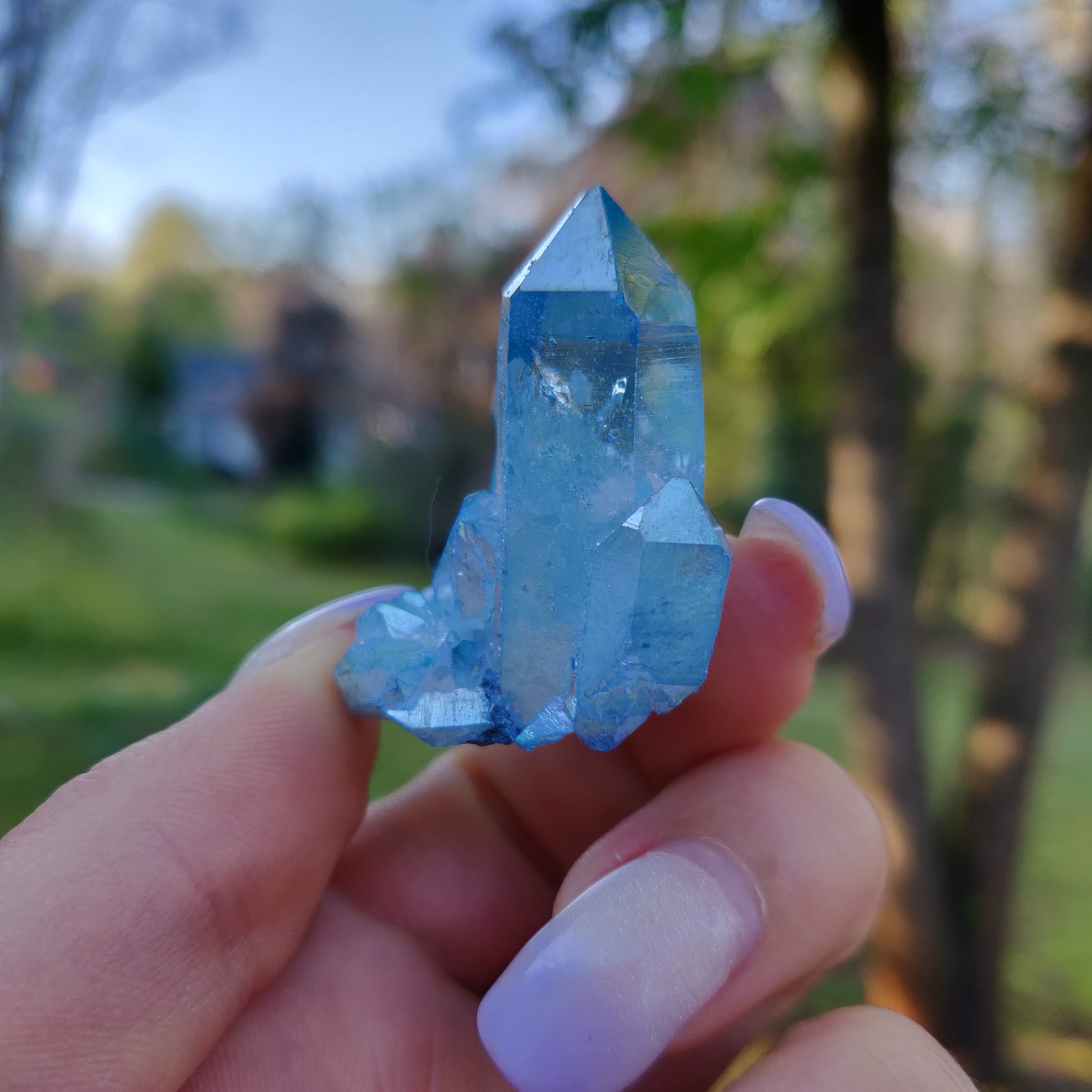 Arkansas Aqua Aura Quartz Point (#9) - Simply Affinity