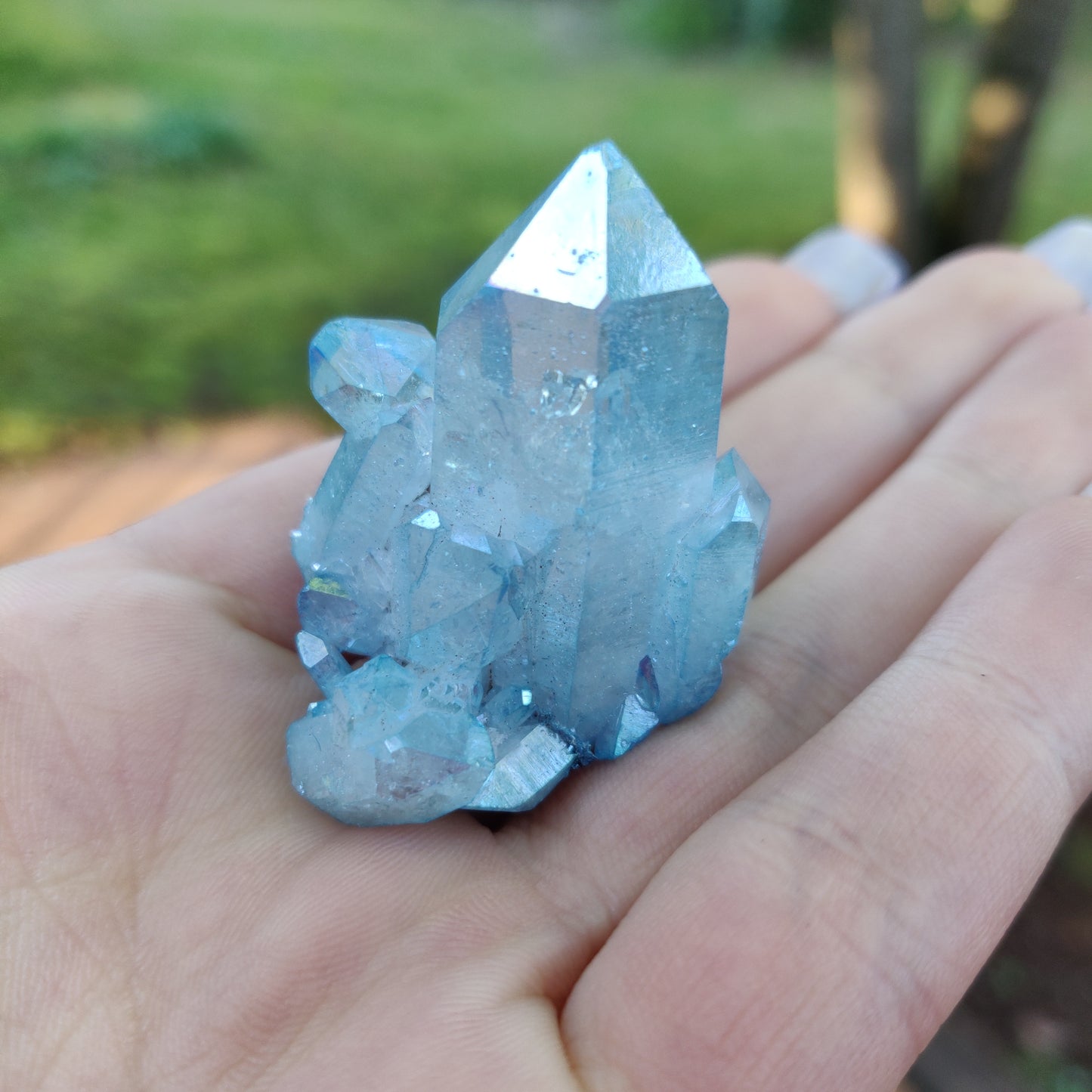 Arkansas Aqua Aura Quartz Point (#9) - Simply Affinity