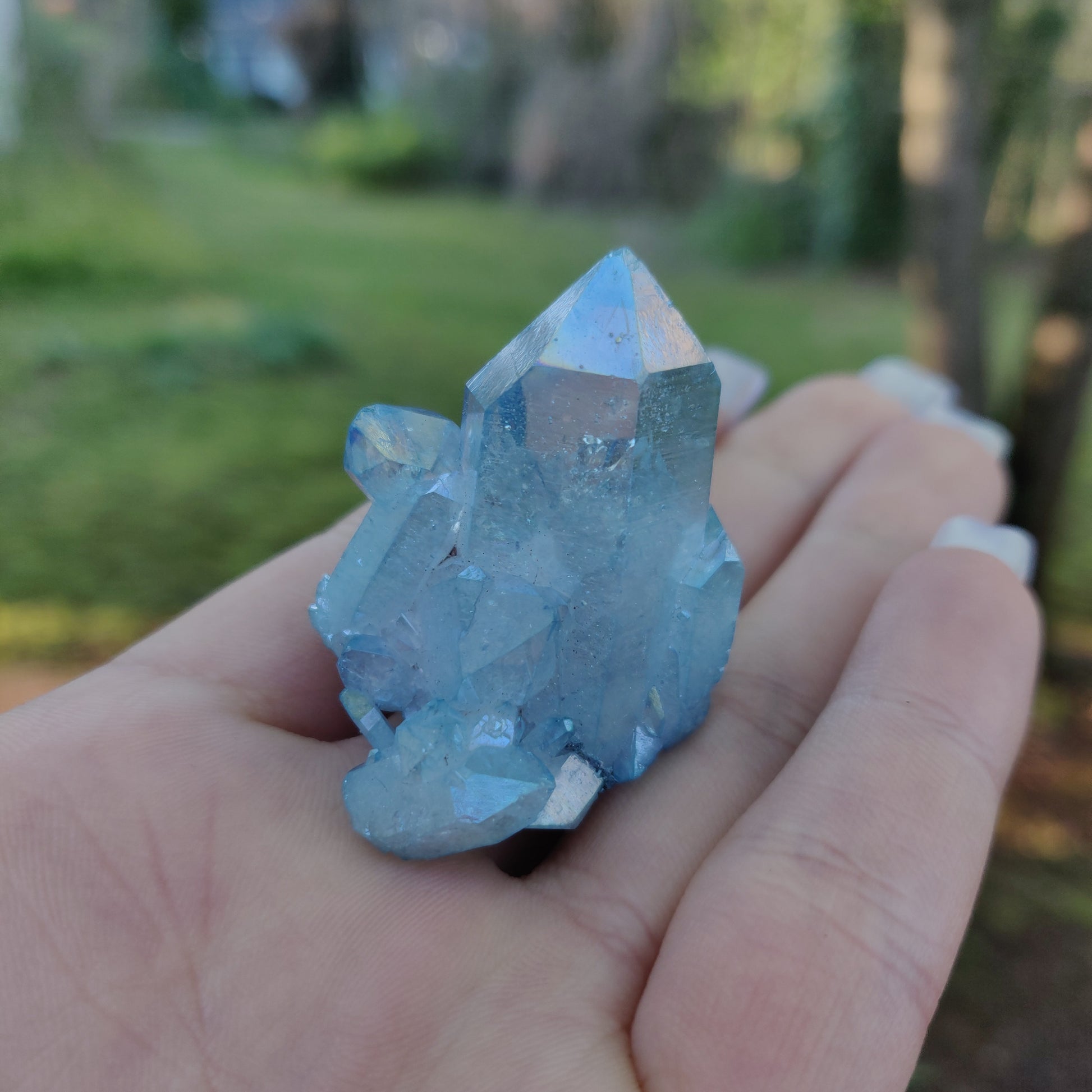 Arkansas Aqua Aura Quartz Point (#9) - Simply Affinity