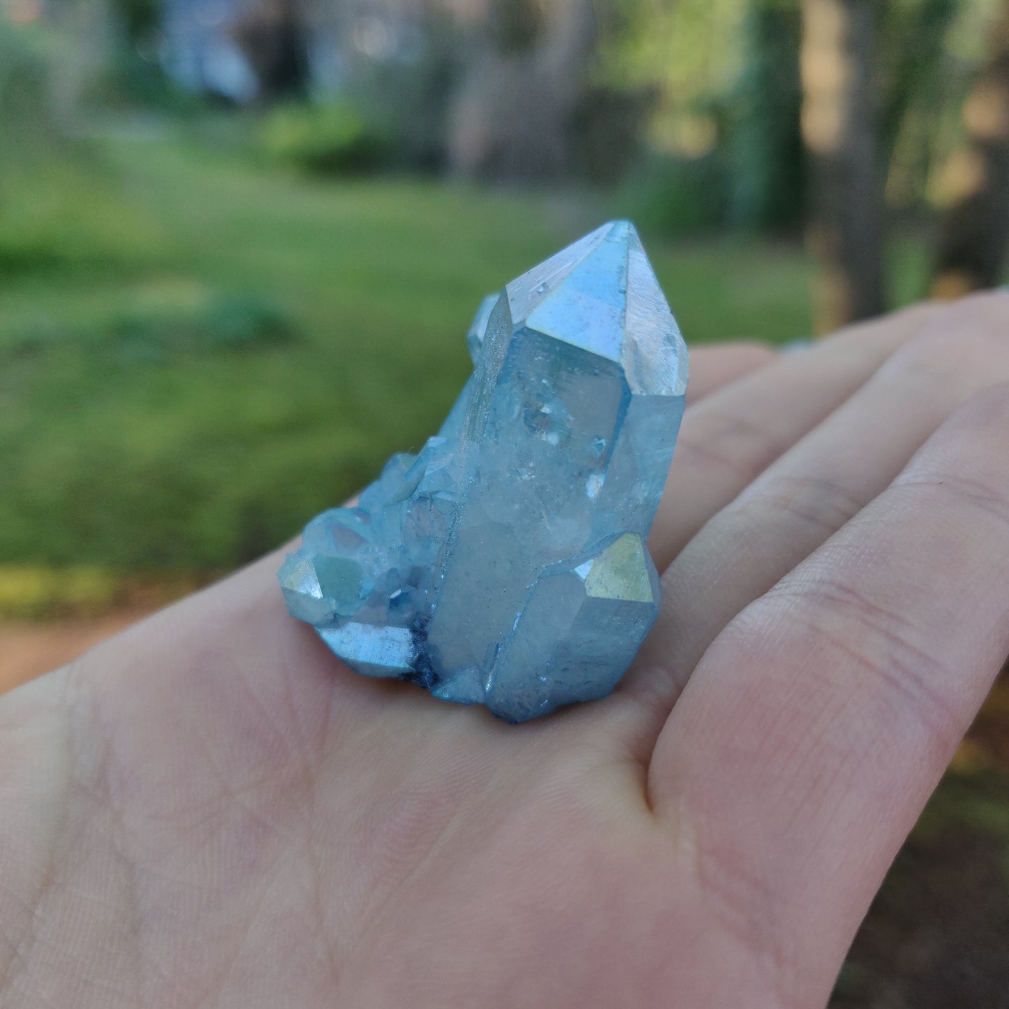 Arkansas Aqua Aura Quartz Point (#9) - Simply Affinity