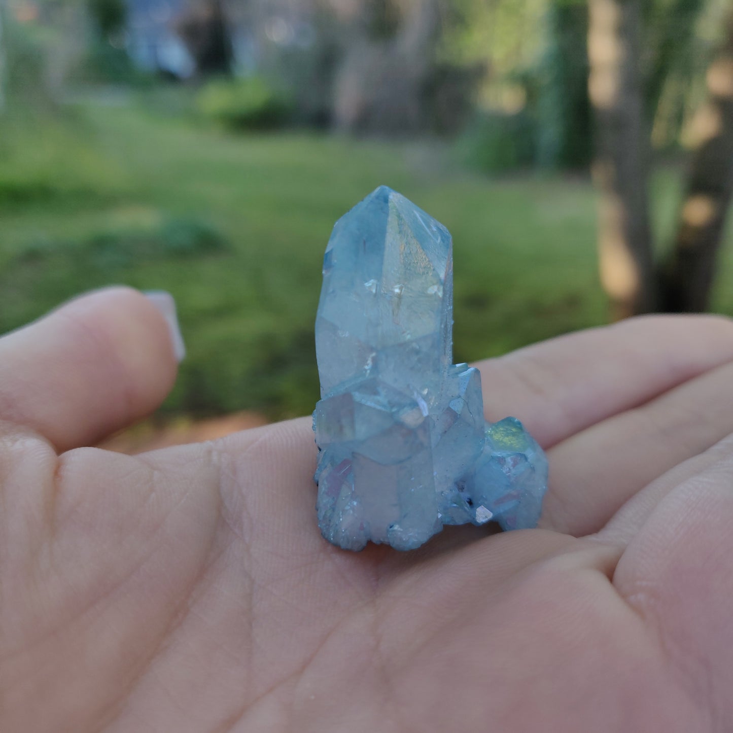 Arkansas Aqua Aura Quartz Point (#9) - Simply Affinity