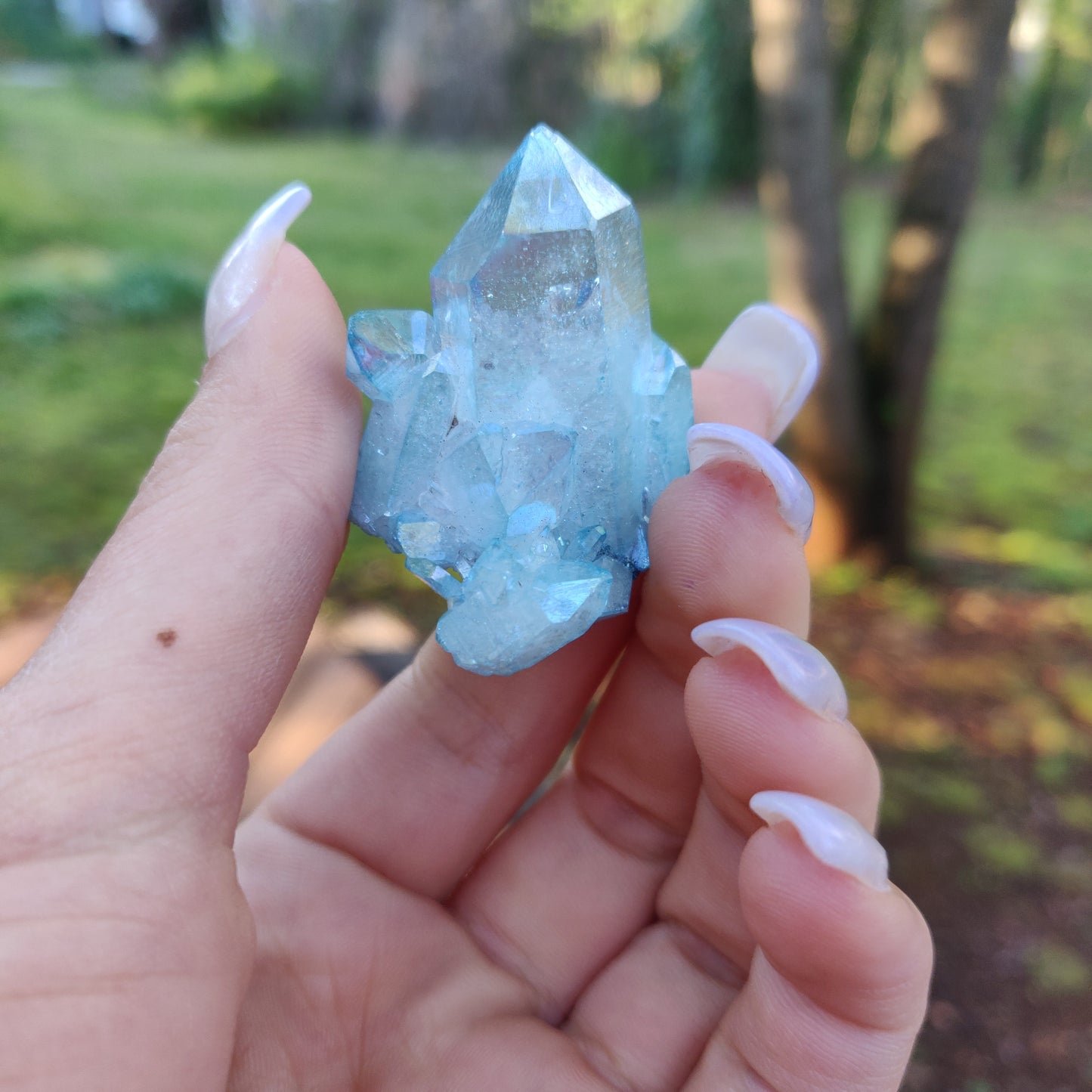 Arkansas Aqua Aura Quartz Point (#9) - Simply Affinity