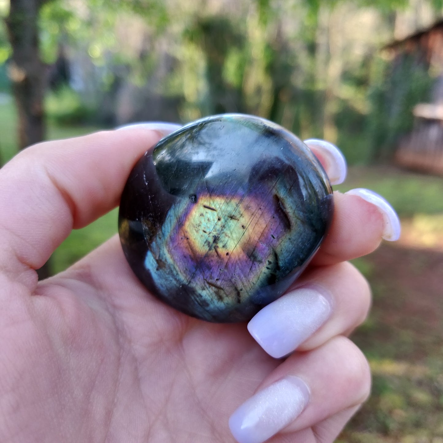 Labradorite Palm Stone (#109)