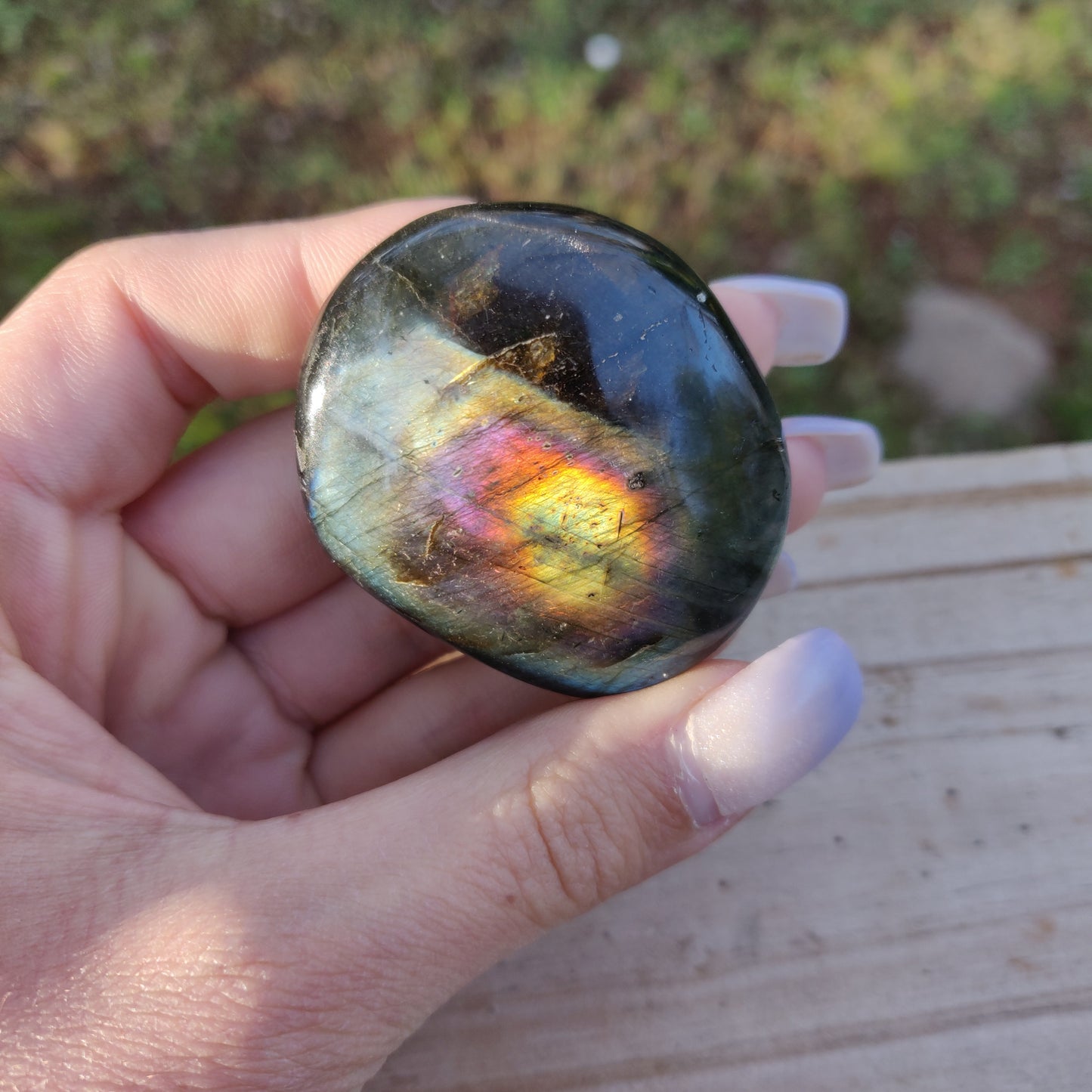 Labradorite Palm Stone (#109)