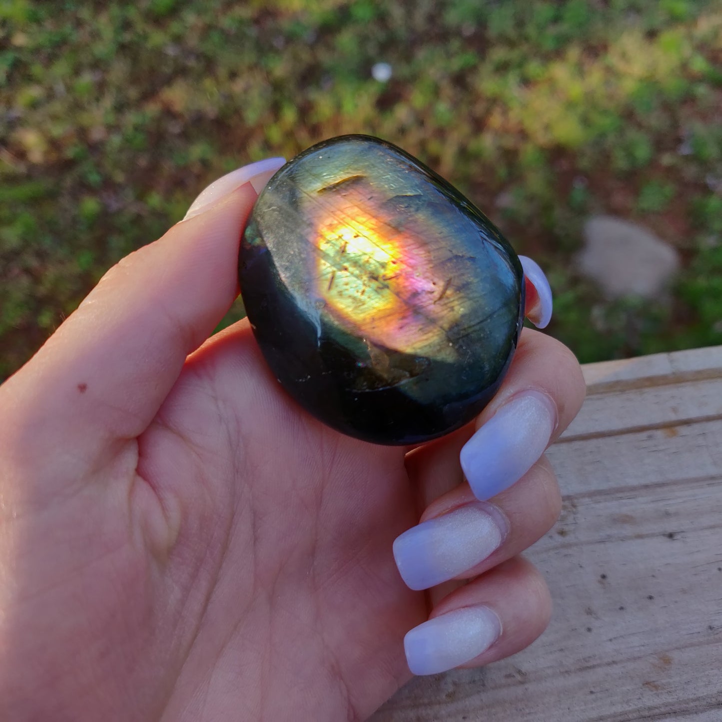 Labradorite Palm Stone (#109)