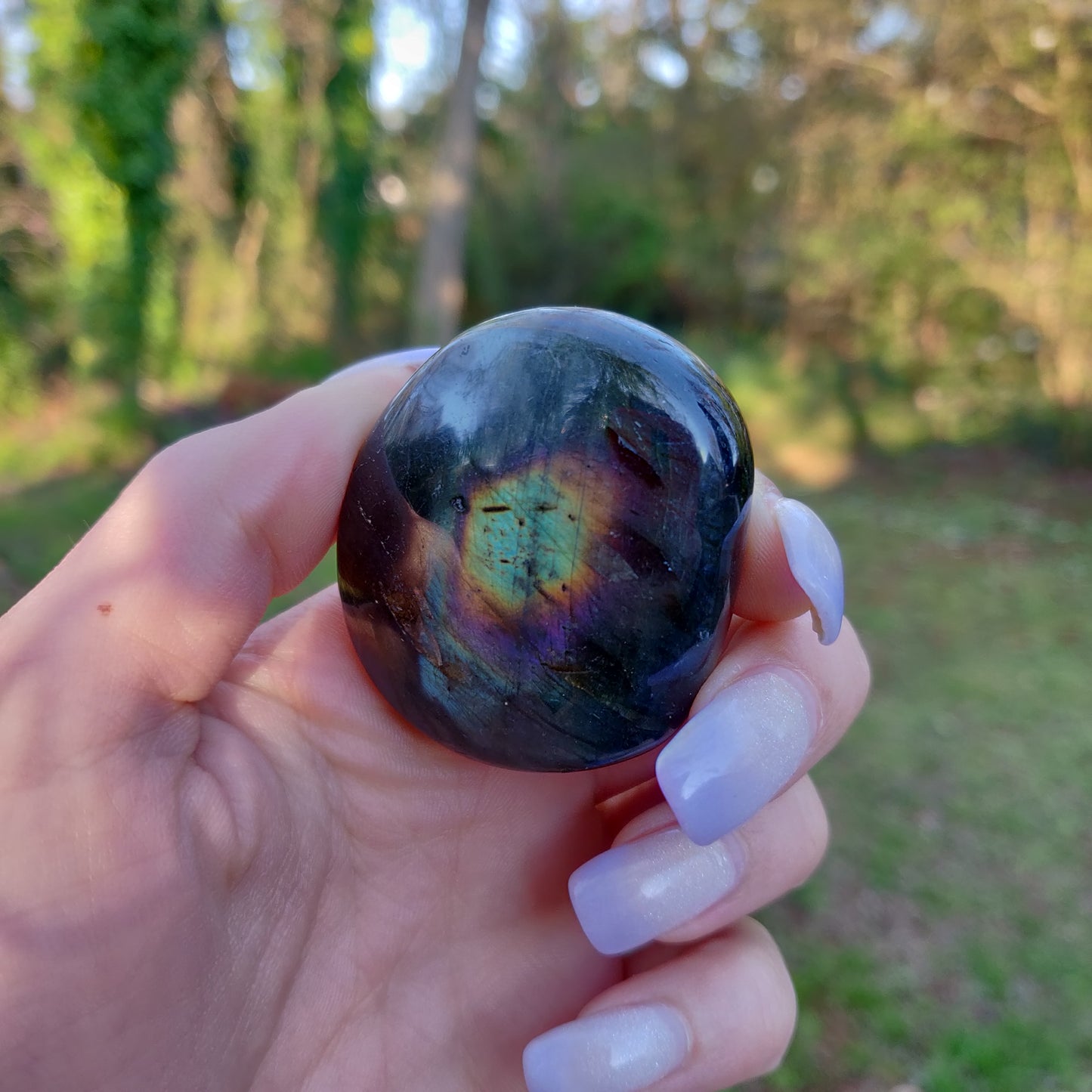Labradorite Palm Stone (#109)
